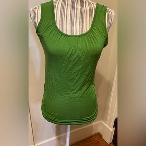 Athleta green athletic tank with self bra